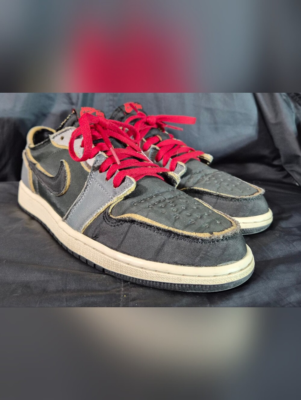 Men's Jordan 1 Retro Low OG EX "Dark Smoke Grey" Sneakers (DV0982-006) Sz. 9.5